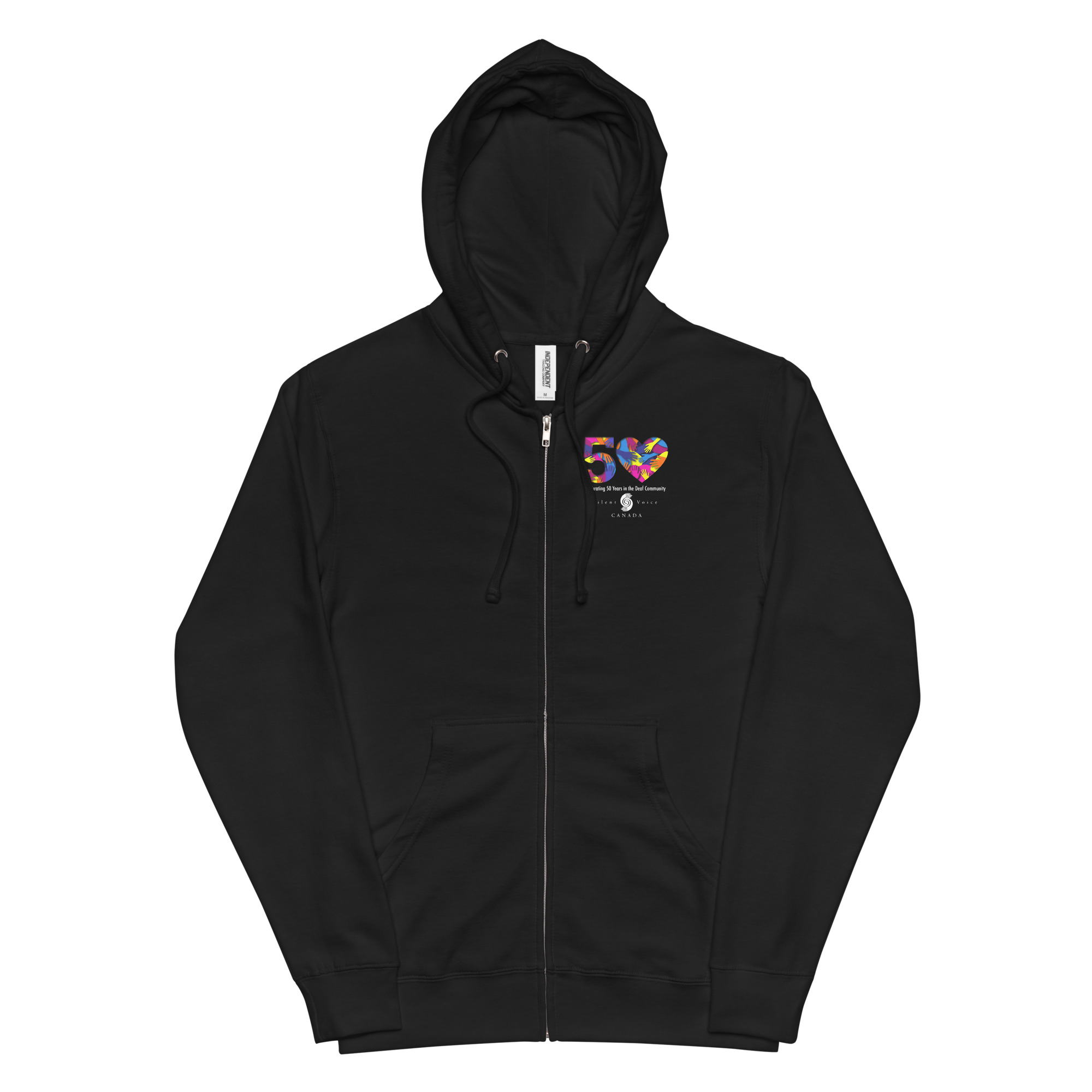 50th Anniversary – Premium Unisex Zip-up Hoodie (dark) - Image 3