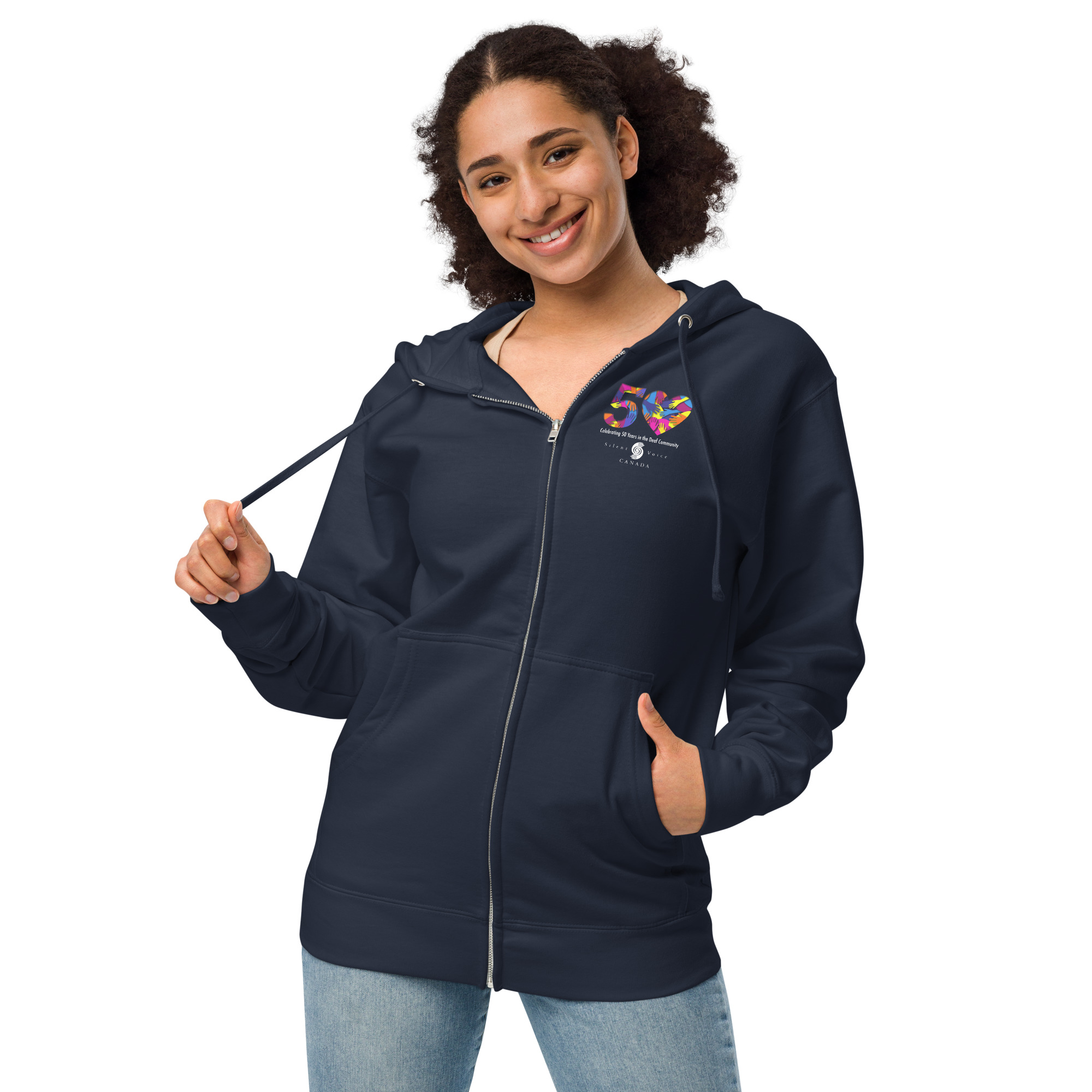 50th Anniversary – Premium Unisex Zip-up Hoodie (dark) - Image 2