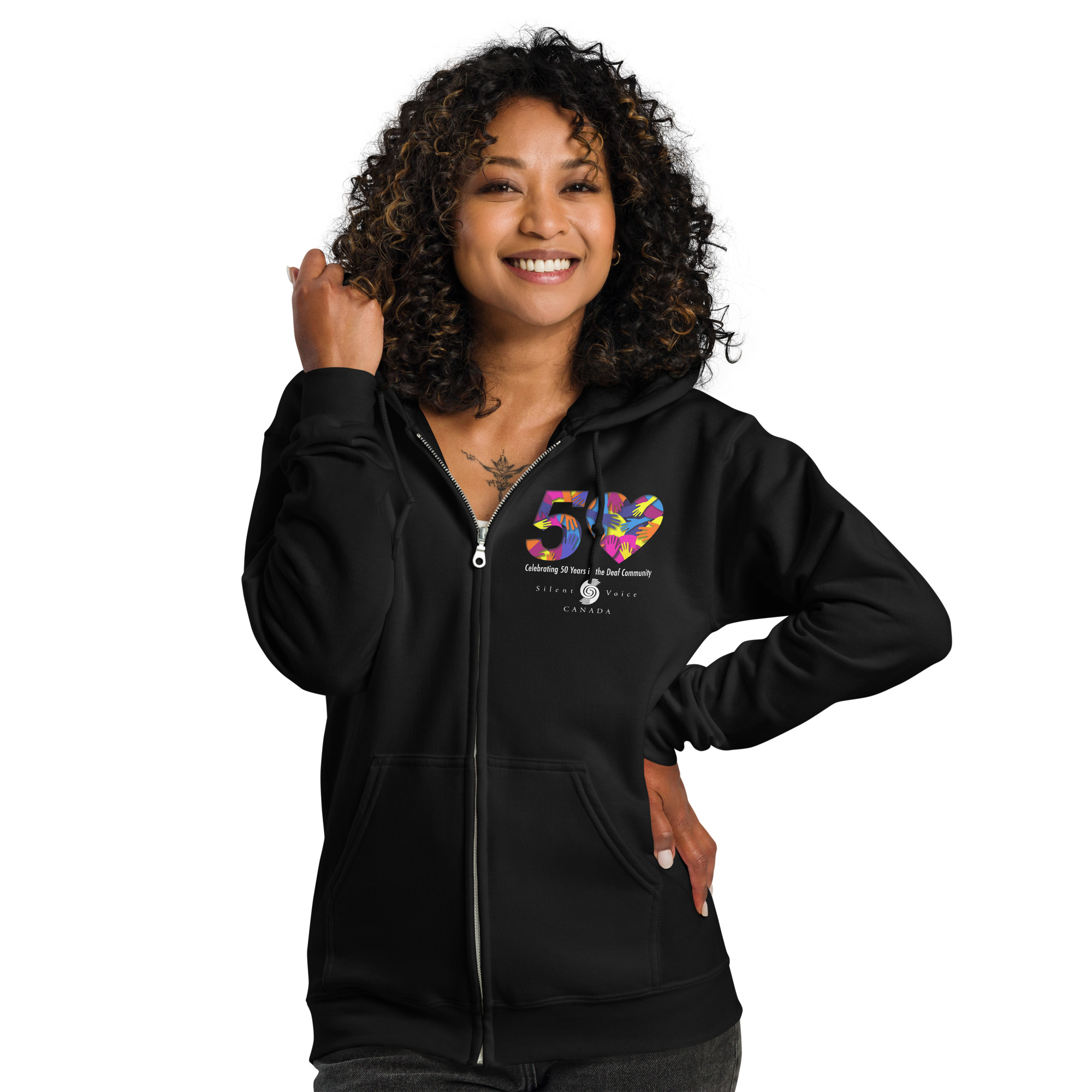 50th Anniversary – Unisex Zip-up Hoodie (dark) - Image 4