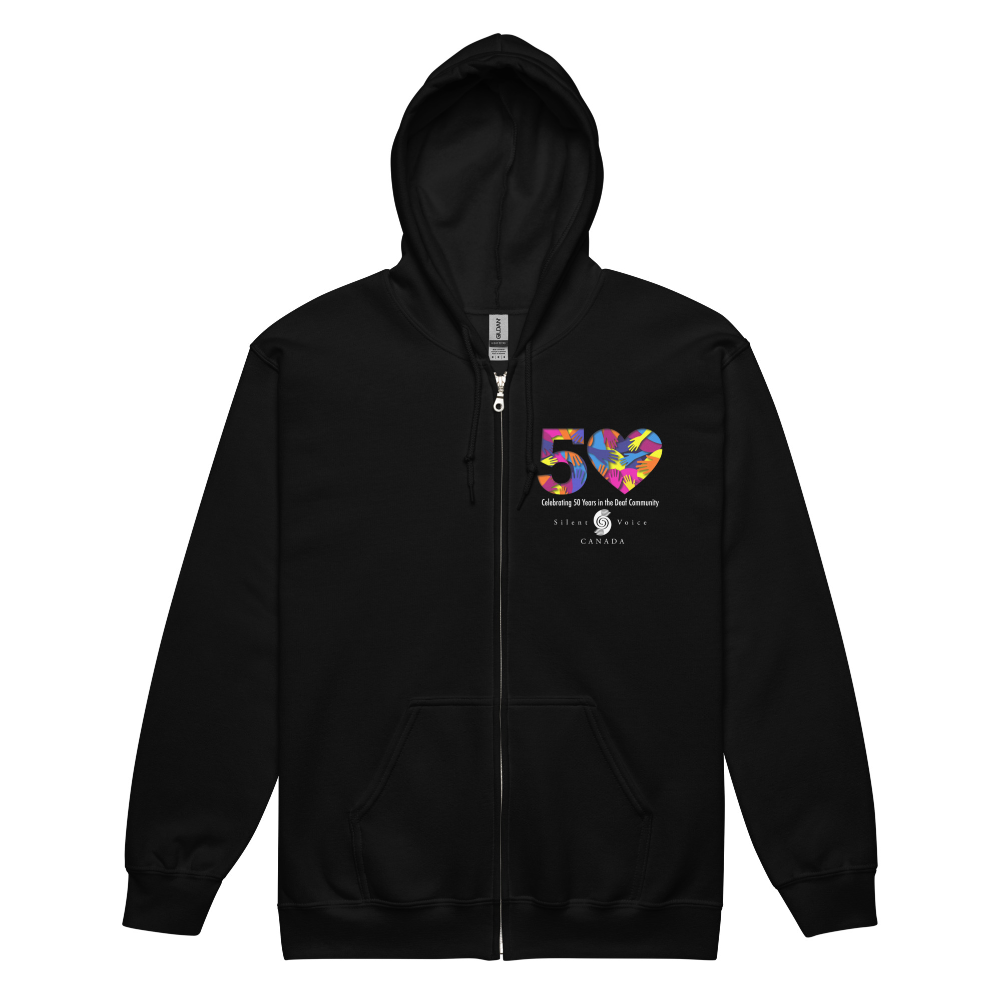 50th Anniversary – Unisex Zip-up Hoodie (dark) - Image 5