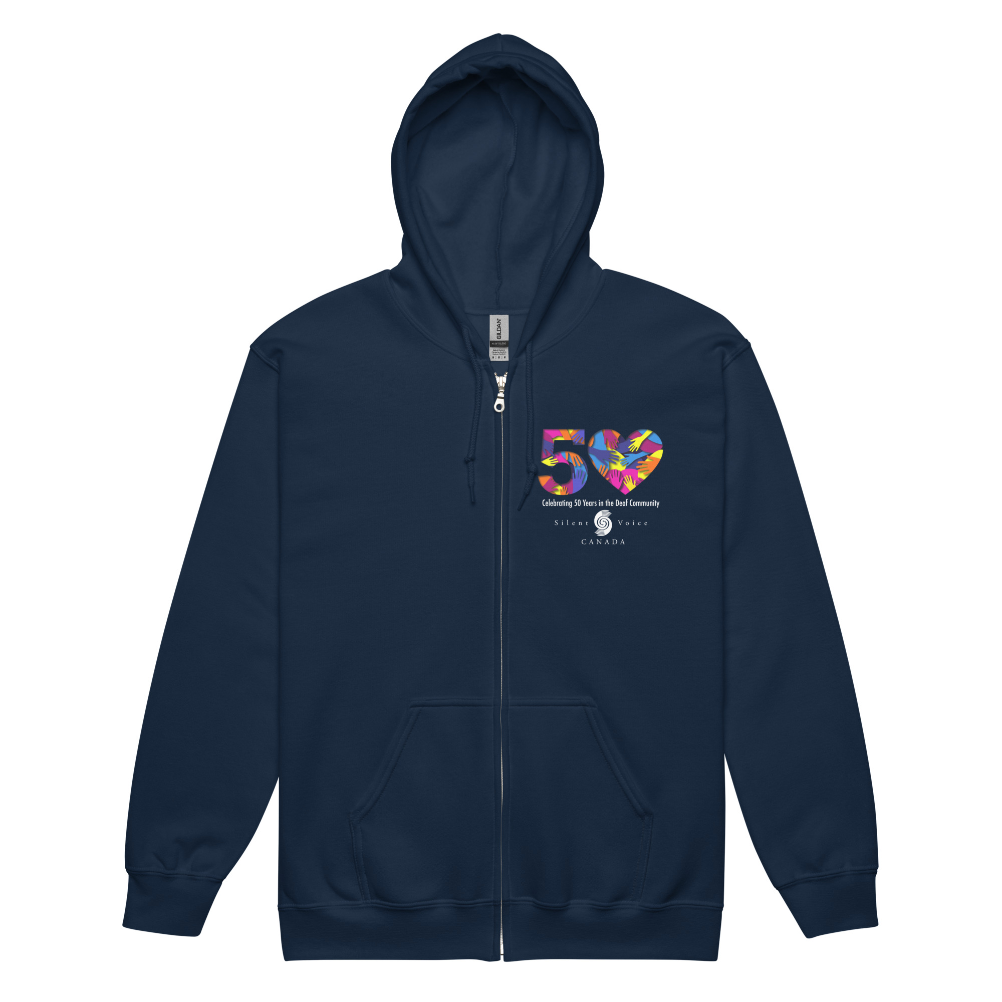50th Anniversary – Unisex Zip-up Hoodie (dark) - Image 7