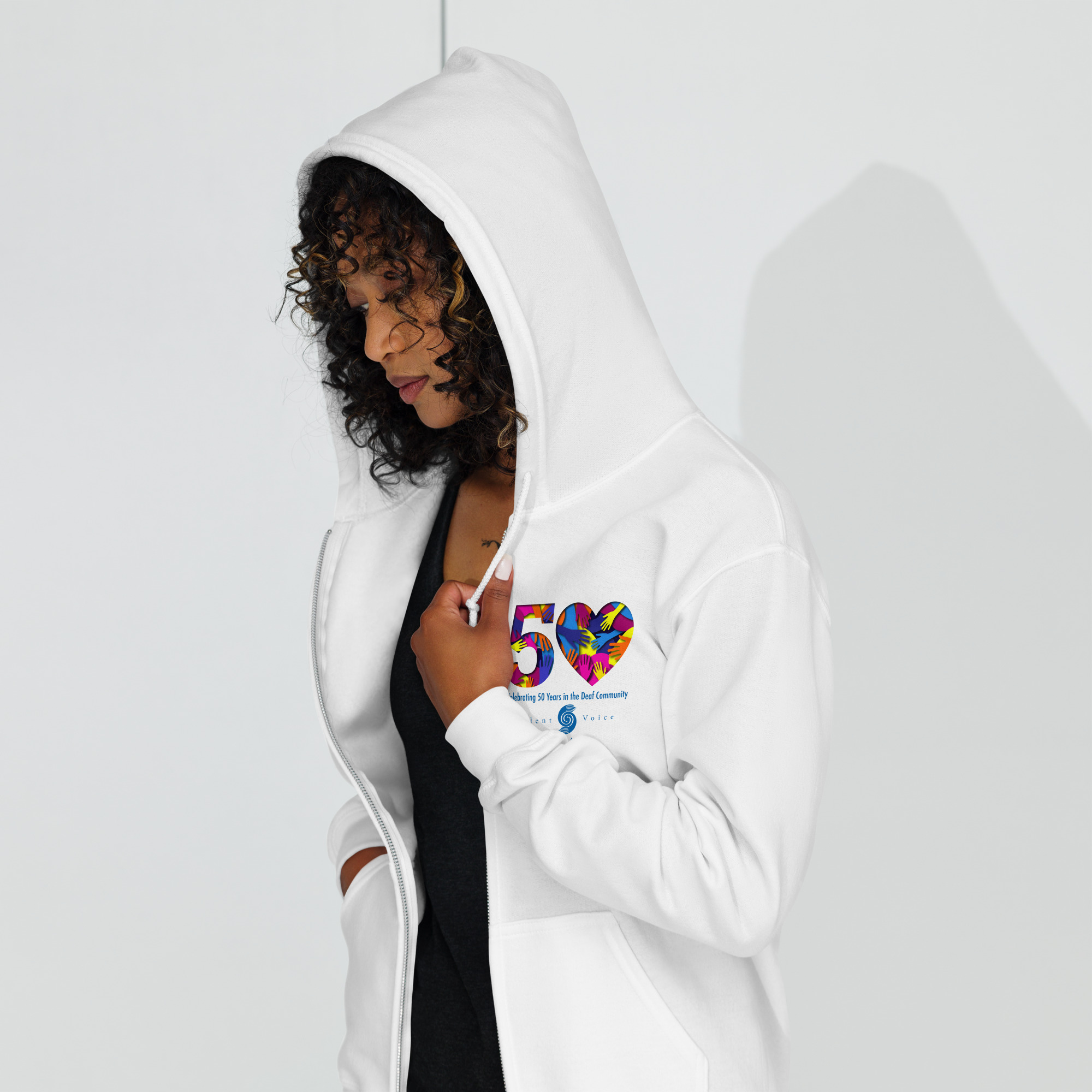 50th Anniversary – Unisex Zip-up Hoodie (light) - Image 2